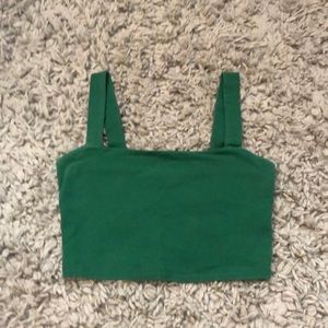 Forest green crop top🌳
